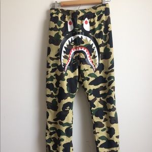 A Bathing Ape Camo Shark Slim Track Pants